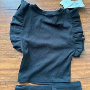 Zara Black Ruffled Set